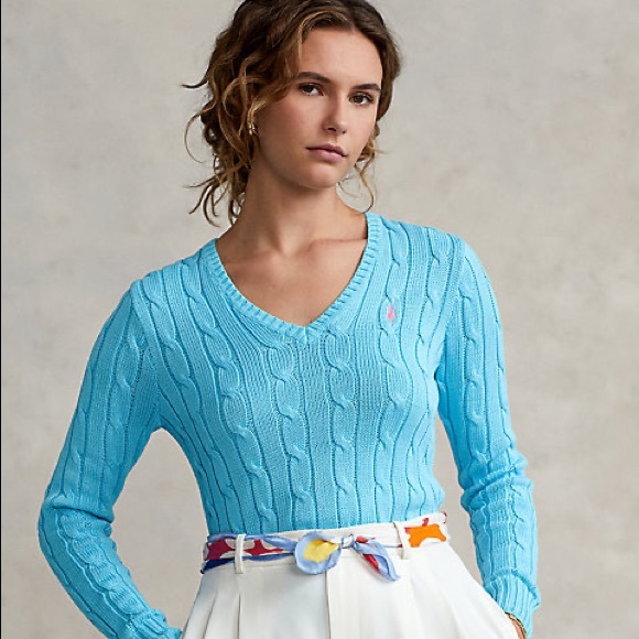 Lauren Ralph Lauren cable knit, gold zip cardigan - Picture 9 of 10